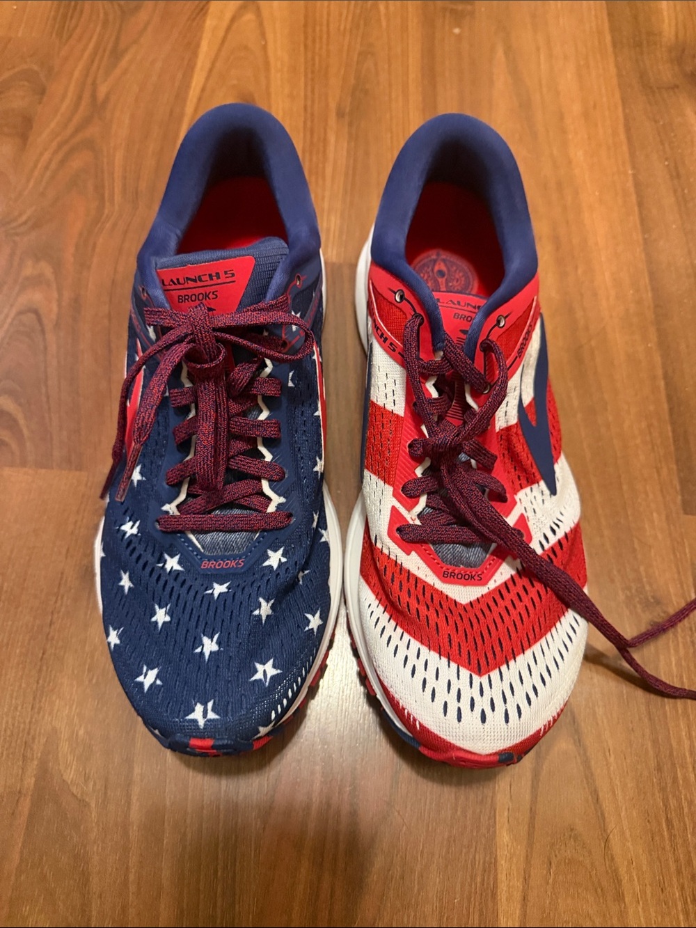 Brooks Launch 5 womens Red, White & Blue Athletic Sneakers